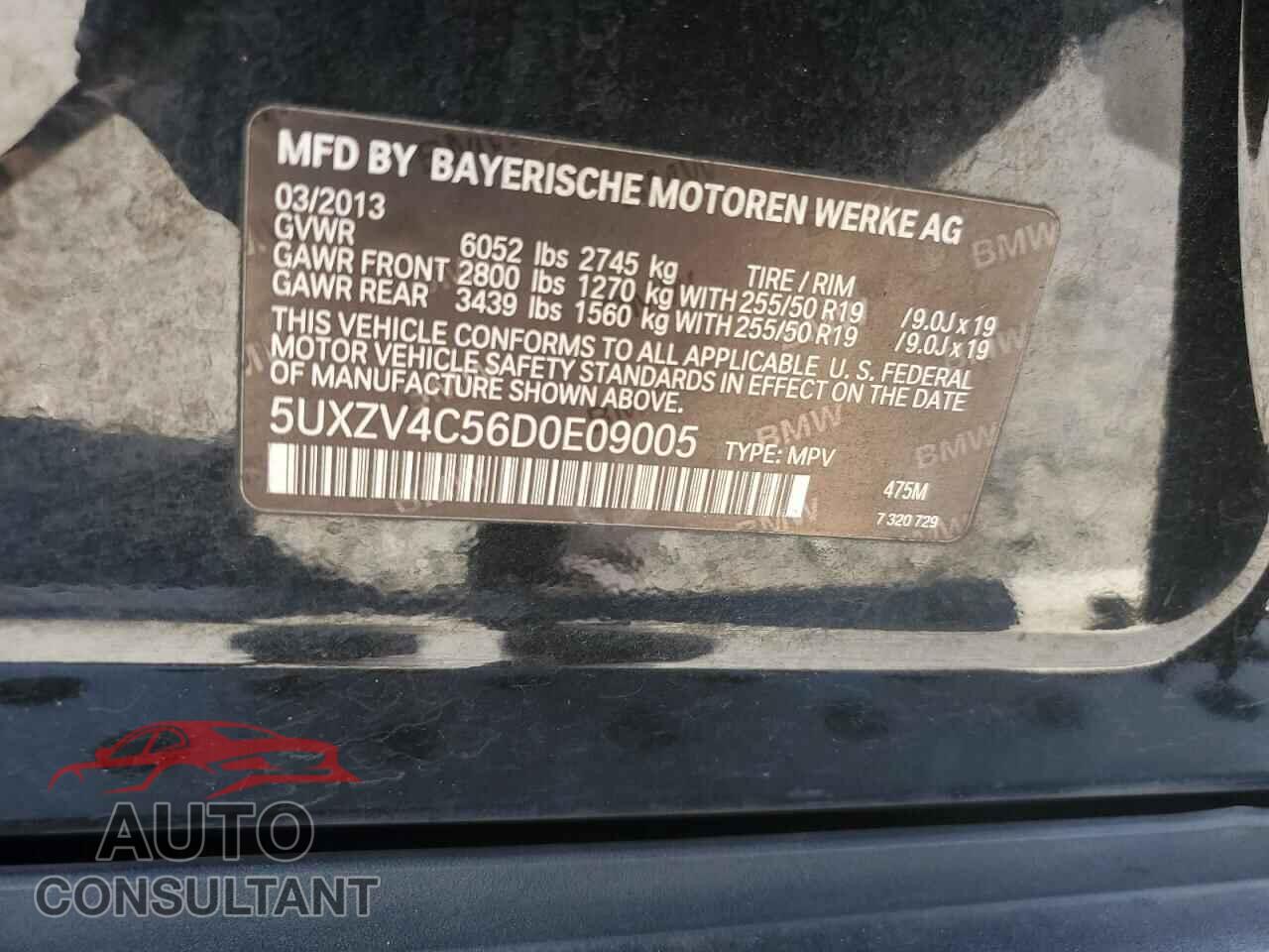BMW X5 2013 - 5UXZV4C56D0E09005