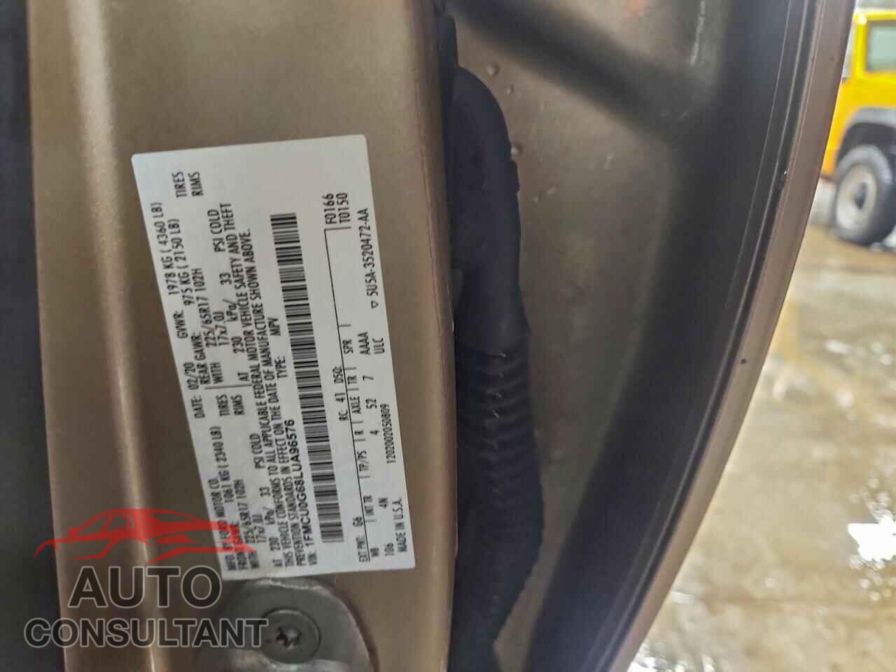 FORD ESCAPE 2020 - 1FMCU0G68LUA96576
