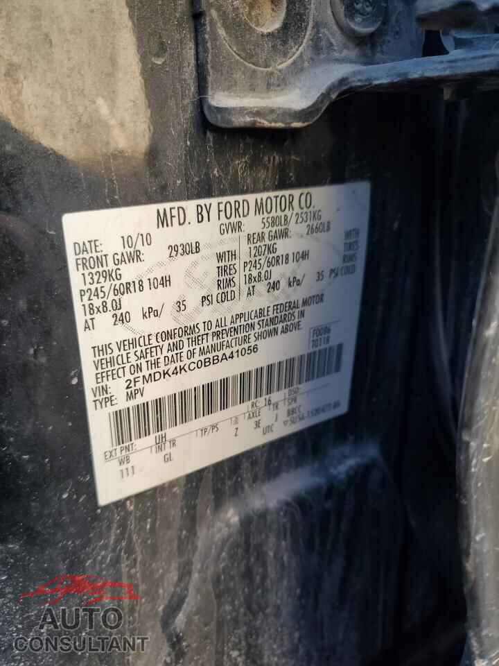 FORD EDGE 2011 - 2FMDK4KC0BBA41056