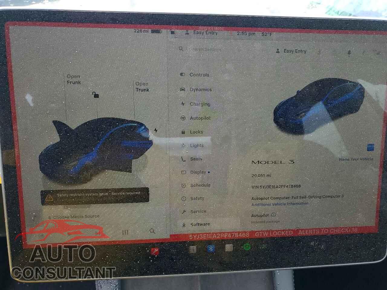 TESLA MODEL 3 2023 - 5YJ3E1EA2PF478468