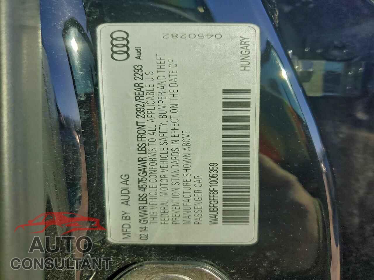 AUDI A3 2015 - WAUBFGFF8F1005359
