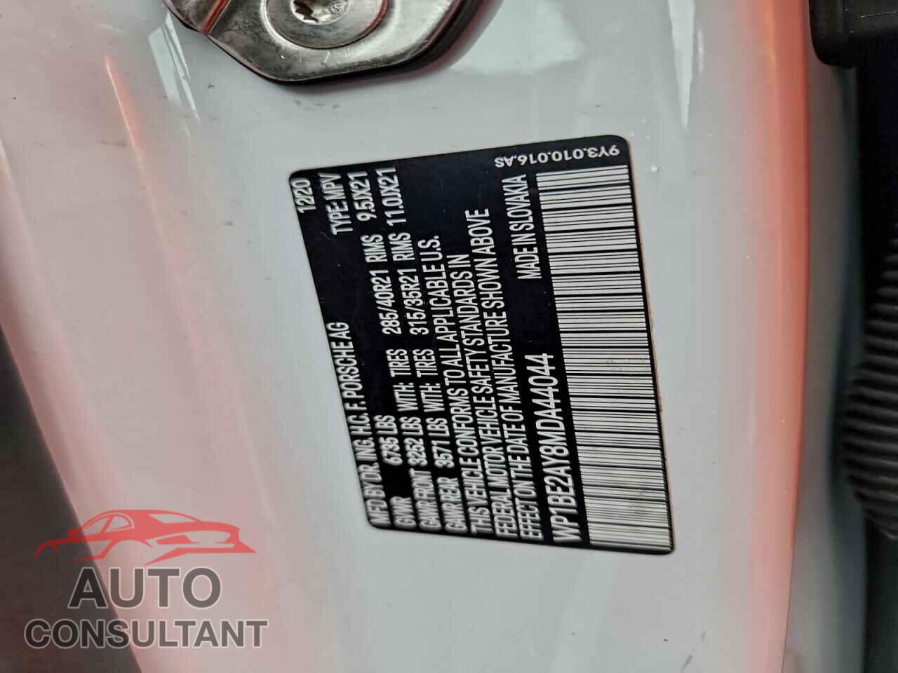 PORSCHE CAYENNE 2021 - WP1BE2AY8MDA44044
