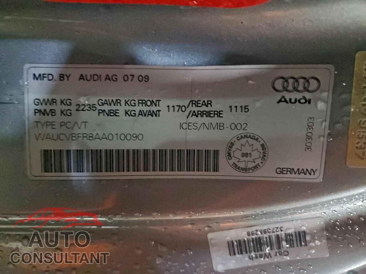 AUDI S5/RS5 2010 - WAUCVBFR8AA010090