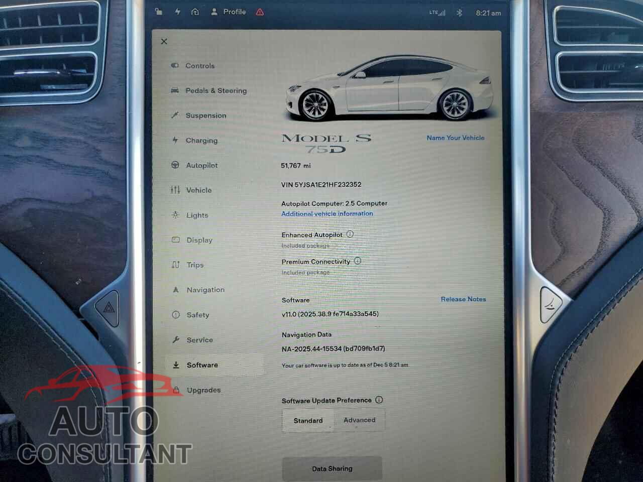 TESLA MODEL S 2017 - 5YJSA1E21HF232352