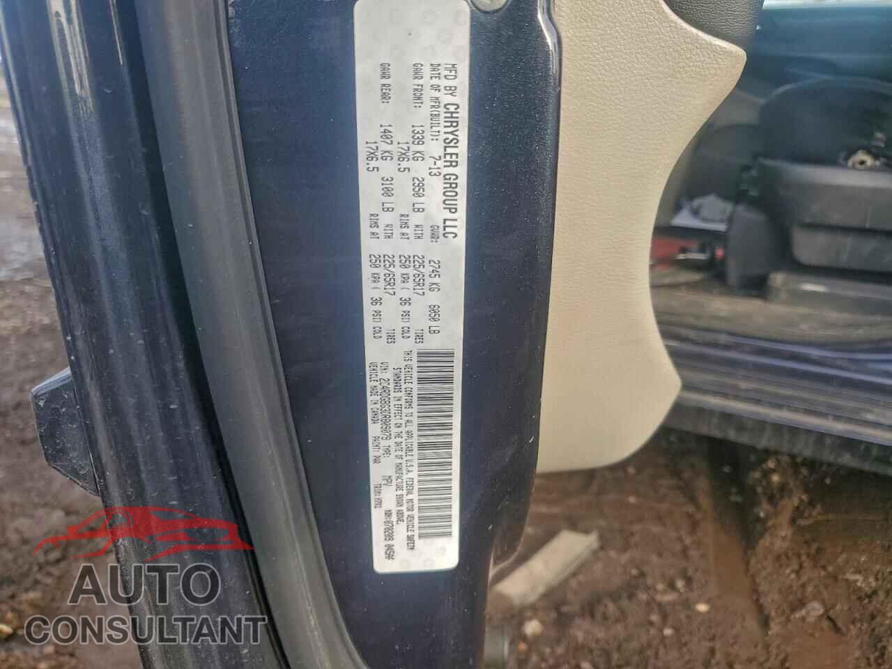 DODGE CARAVAN 2013 - 2C4RDGBG3DR809079