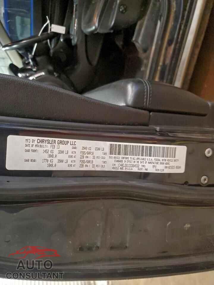 DODGE DURANGO 2013 - 1C4RDJDG1DC664532