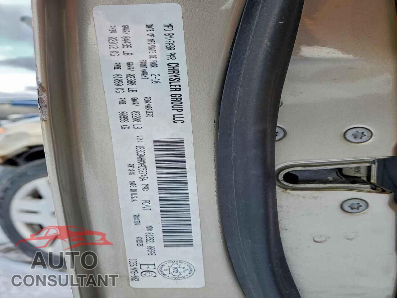 DODGE CALIBER 2010 - 1B3CB4HAXAD527454