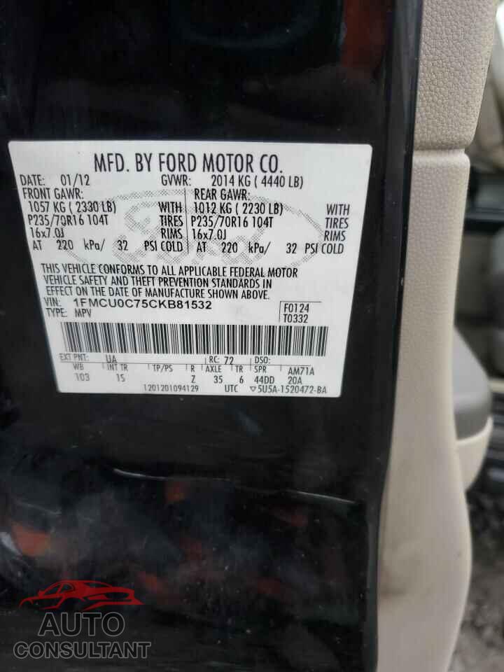 FORD ESCAPE 2012 - 1FMCU0C75CKB81532