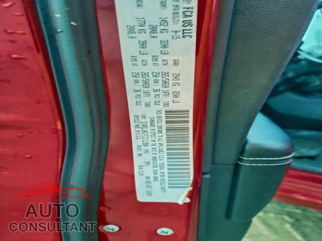 DODGE DURANGO 2015 - 1C4RDJAG1FC111984