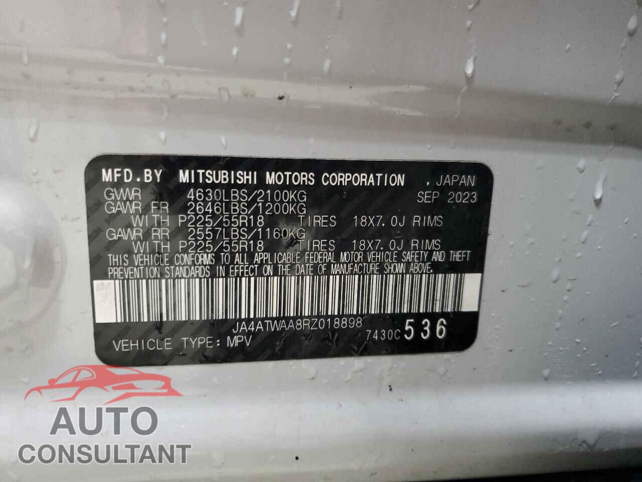 MITSUBISHI ECLIPSE 2024 - JA4ATWAA8RZ018898