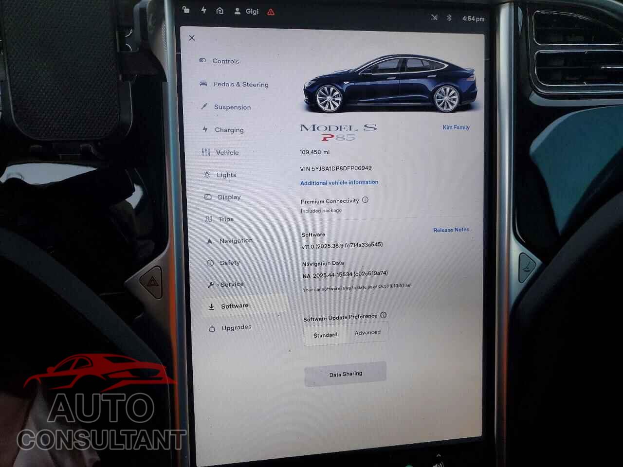 TESLA MODEL S 2013 - 5YJSA1DP8DFP06949