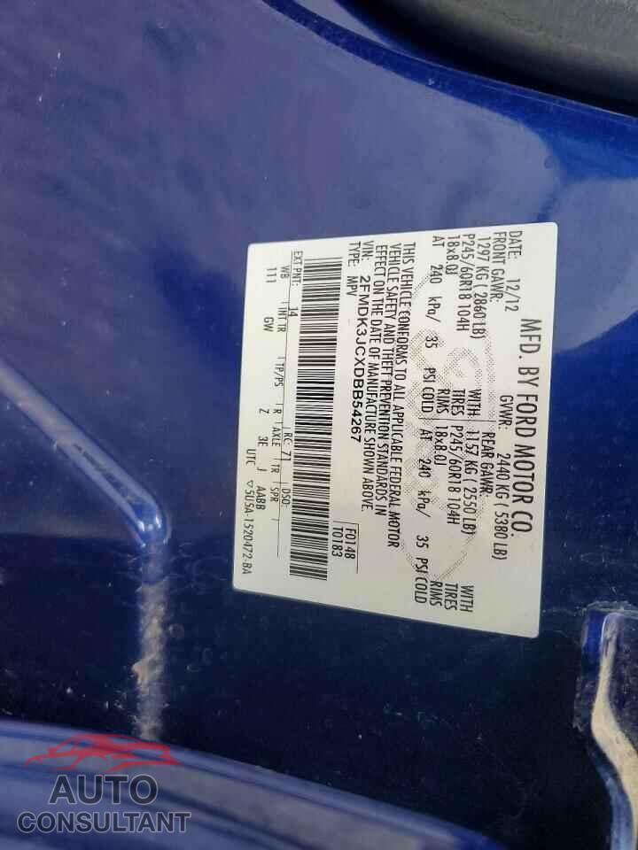 FORD EDGE 2013 - 2FMDK3JCXDBB54267