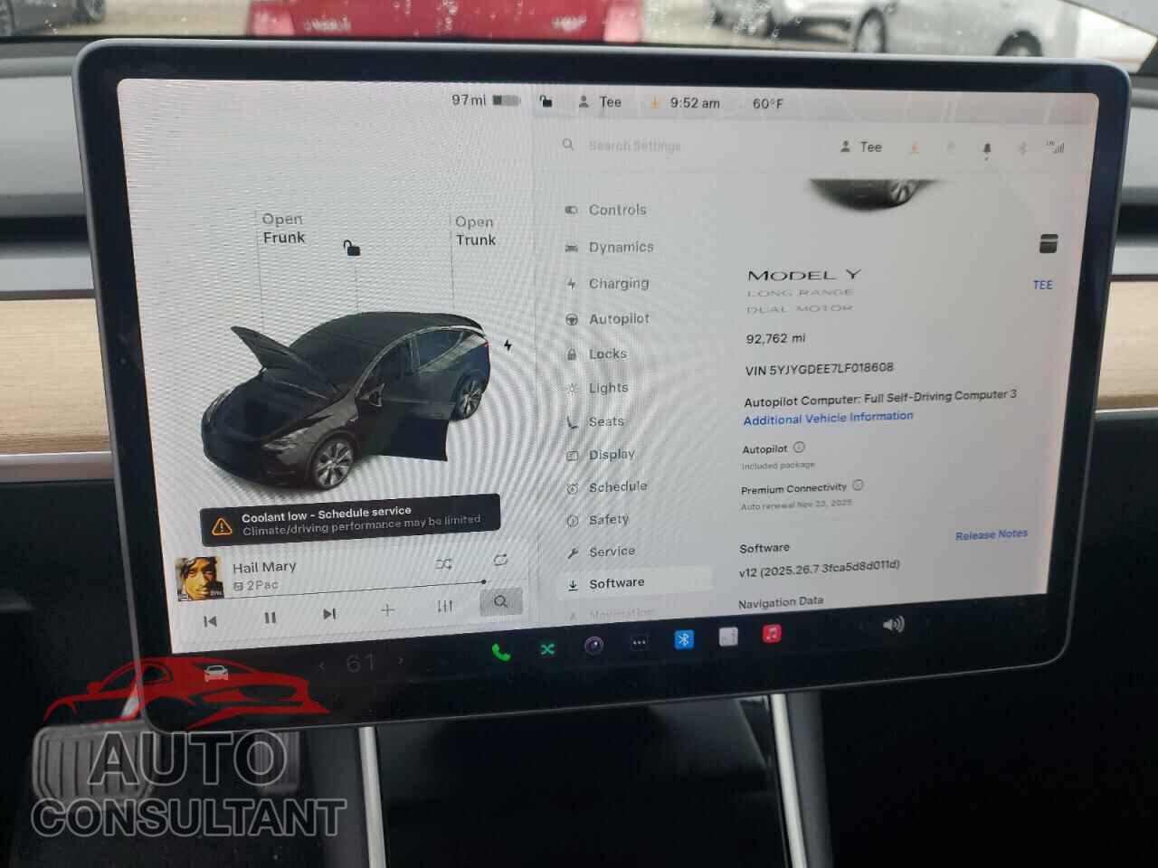 TESLA MODEL Y 2020 - 5YJYGDEE7LF018608