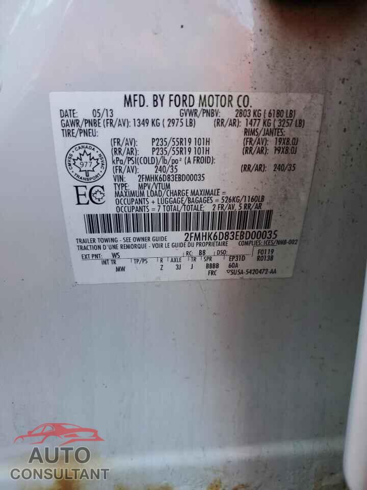 FORD FLEX 2014 - 2FMHK6D83EBD00035