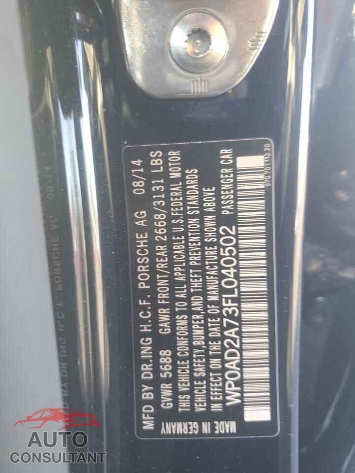 PORSCHE PANAMERA 2015 - WP0AD2A73FL040502