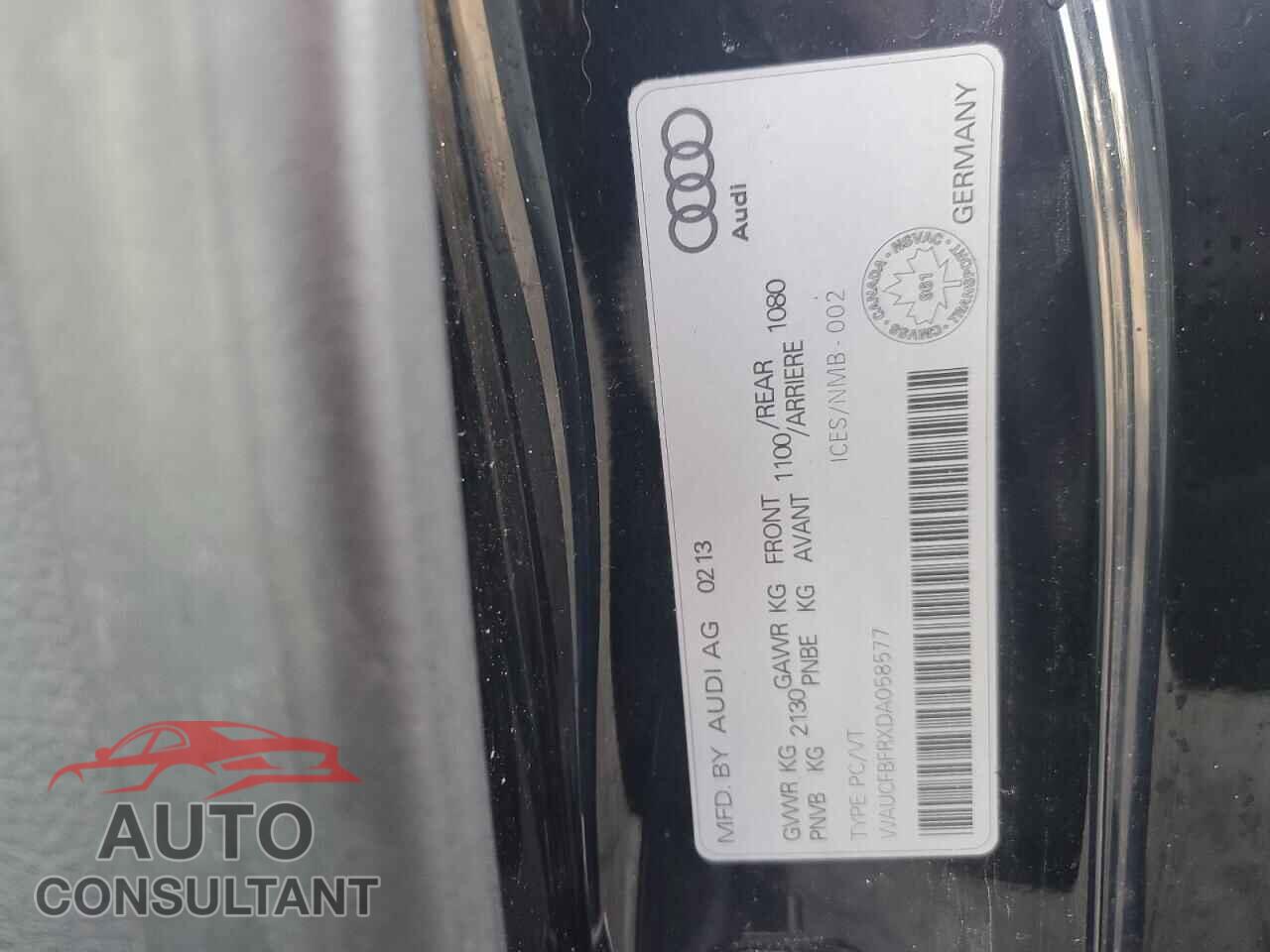 AUDI A5 2013 - WAUCFBFRXDA058577