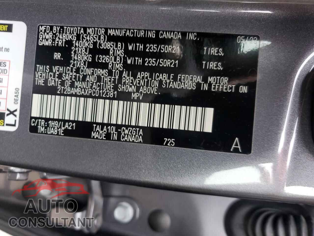 LEXUS RX350 2023 - 2T2BAMBAXPC012381