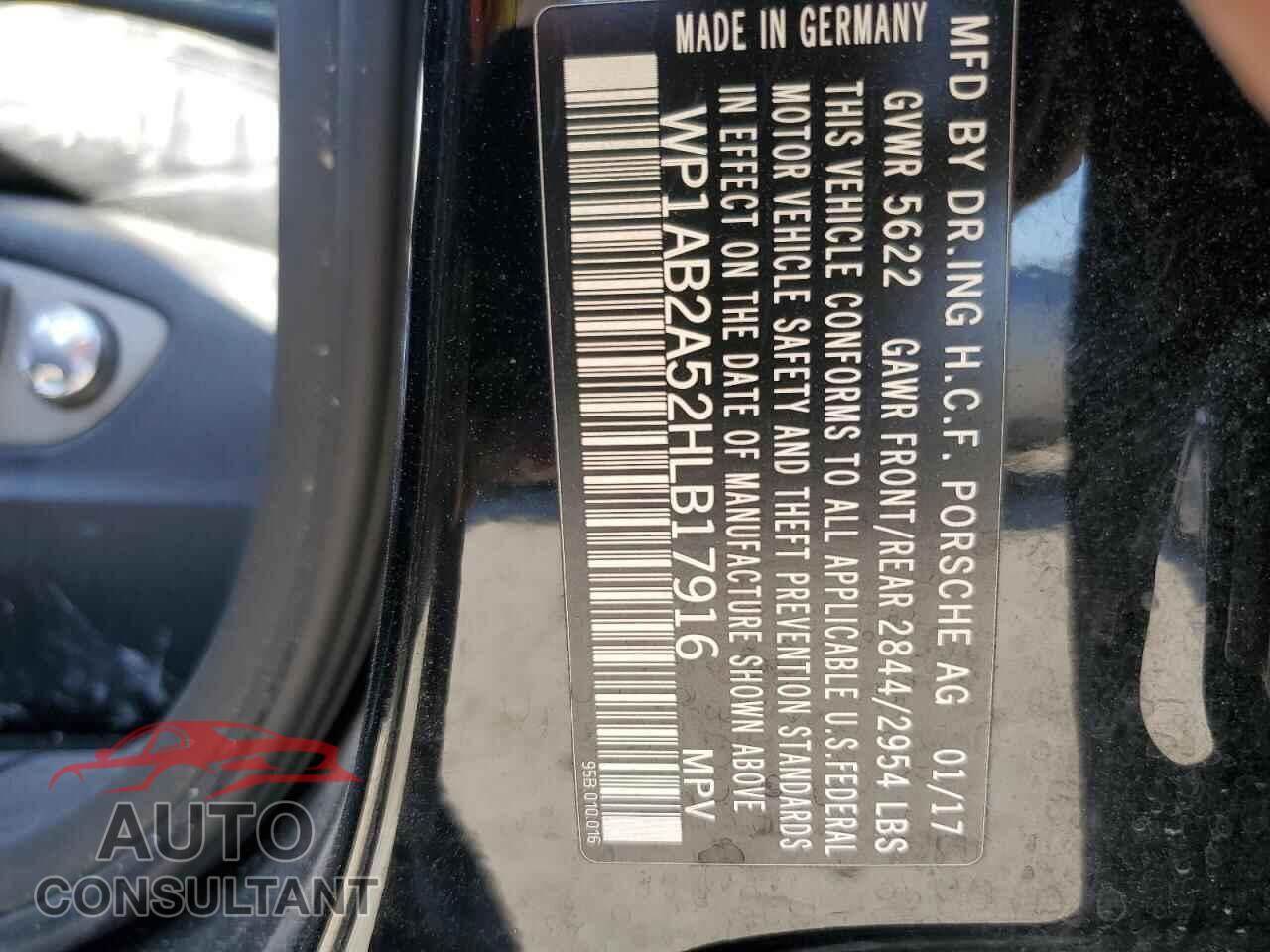 PORSCHE MACAN 2017 - WP1AB2A52HLB17916