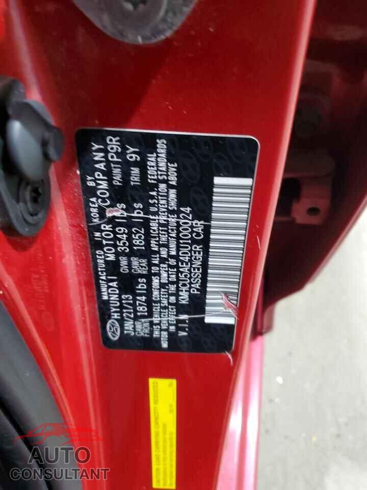 HYUNDAI ACCENT 2013 - KMHCU5AE4DU100024
