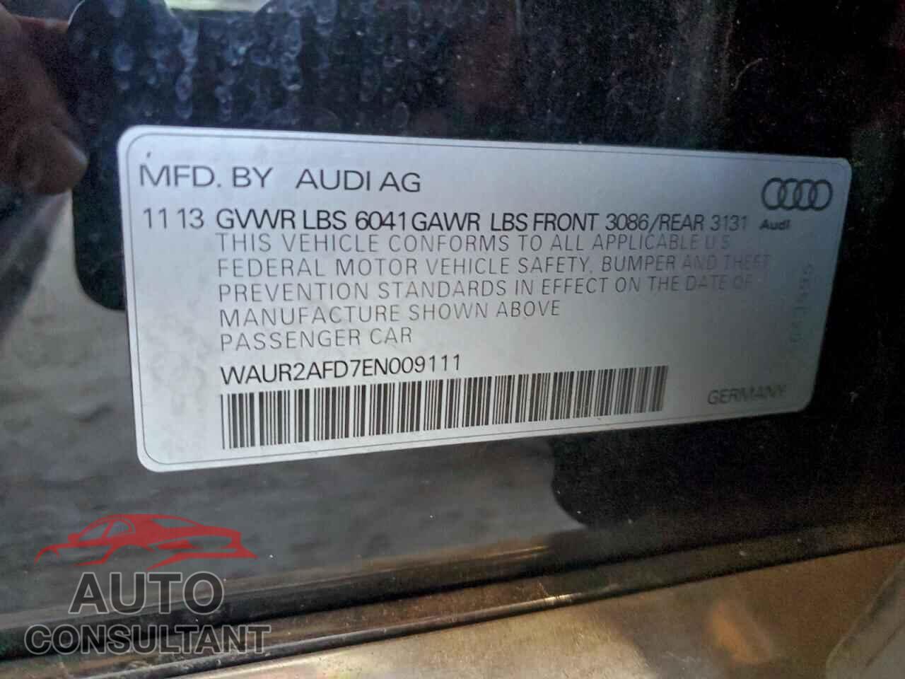 AUDI A8 2014 - WAUR2AFD7EN009111