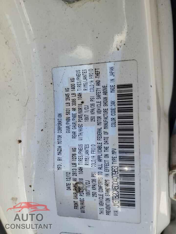 MAZDA CX-9 2013 - JM3TB2CA5D0407963