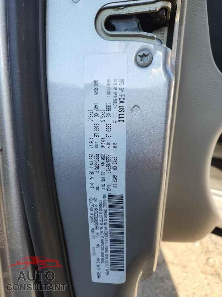 DODGE CARAVAN 2016 - 2C4RDGCG5GR201986