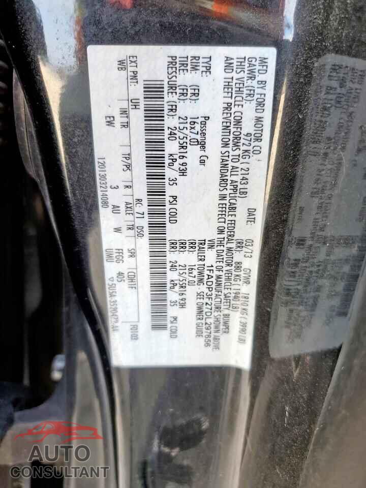 FORD FOCUS 2013 - 1FADP3F27DL297656