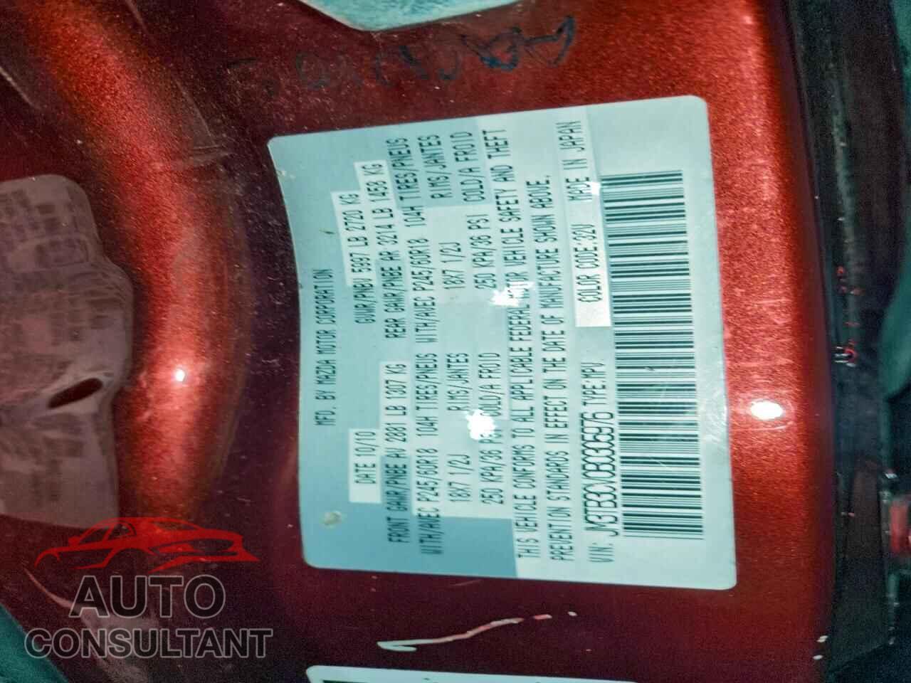MAZDA CX-9 2011 - JM3TB3CV0B0305976