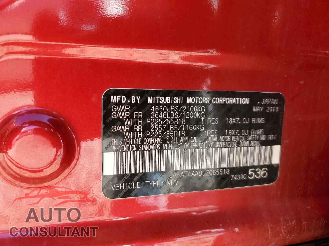 MITSUBISHI ECLIPSE 2018 - JA4AT4AA8JZ065518