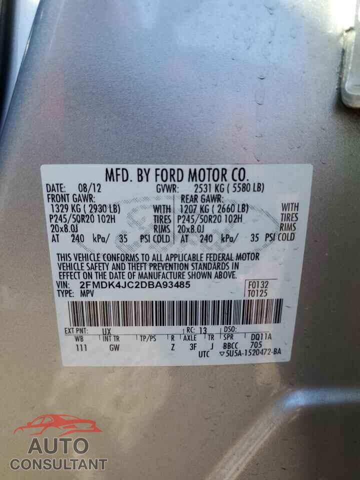 FORD EDGE 2013 - 2FMDK4JC2DBA93485