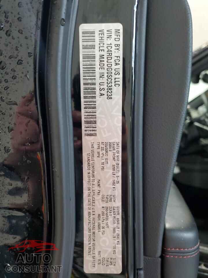 DODGE DURANGO 2025 - 1C4RDJDG0SC538238