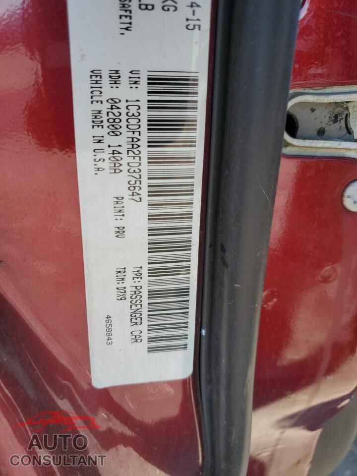DODGE DART 2015 - 1C3CDFAA2FD375647