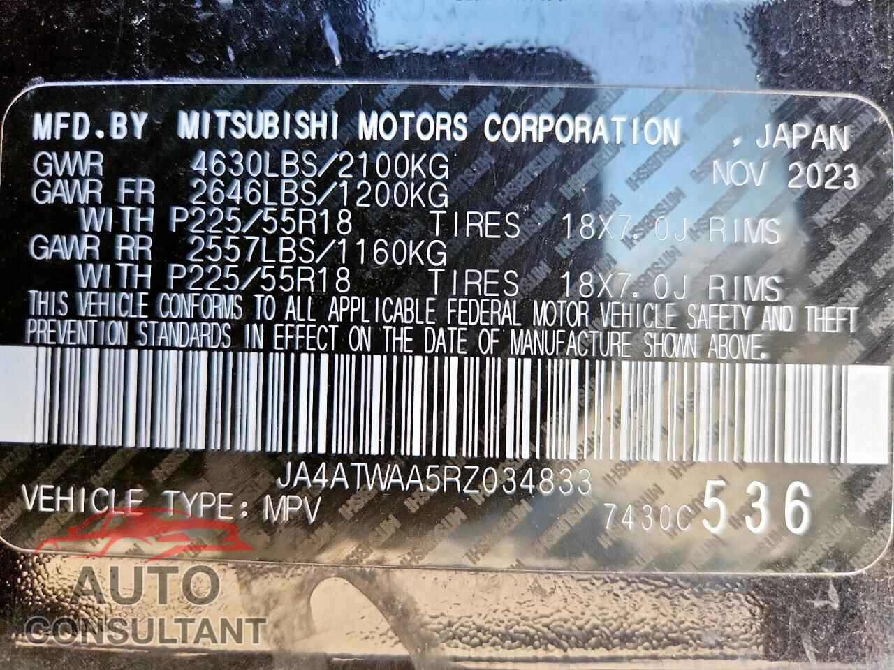 MITSUBISHI ECLIPSE 2024 - JA4ATWAA5RZ034833