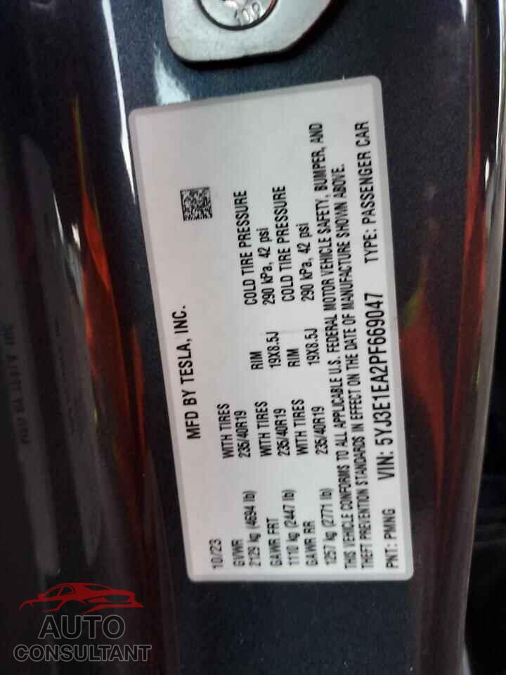TESLA MODEL 3 2023 - 5YJ3E1EA2PF669047