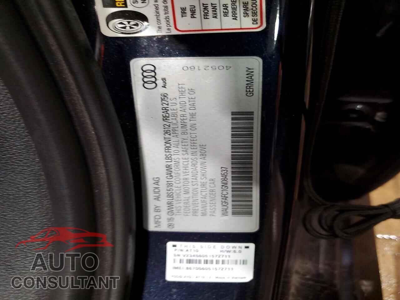AUDI A6 2016 - WAUGFAFC1GN084537