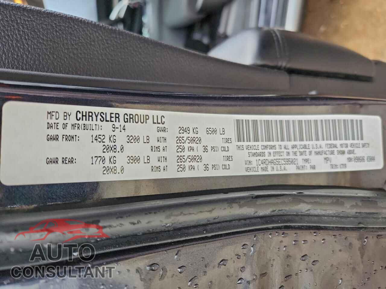 DODGE DURANGO 2014 - 1C4RDHAG5EC595021