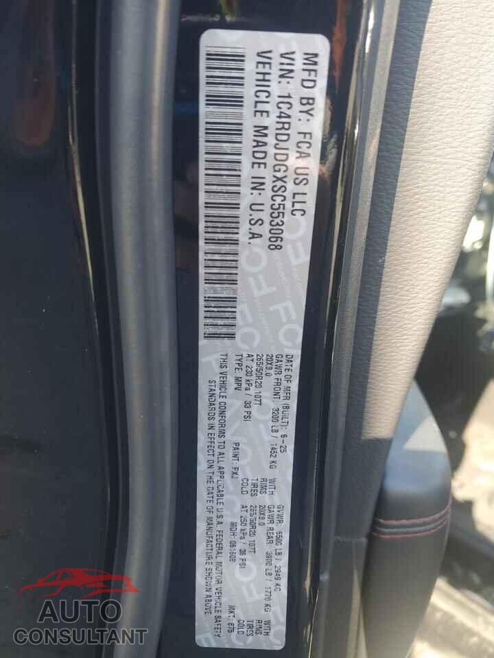 DODGE DURANGO 2025 - 1C4RDJDGXSC553068