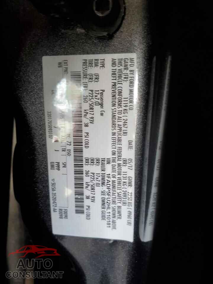 FORD CMAX 2017 - 1FADP5FU2HL110181