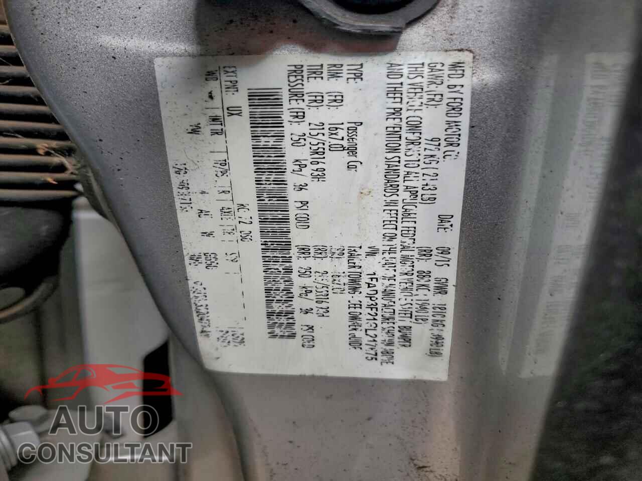 FORD FOCUS 2016 - 1FADP3F21GL217675