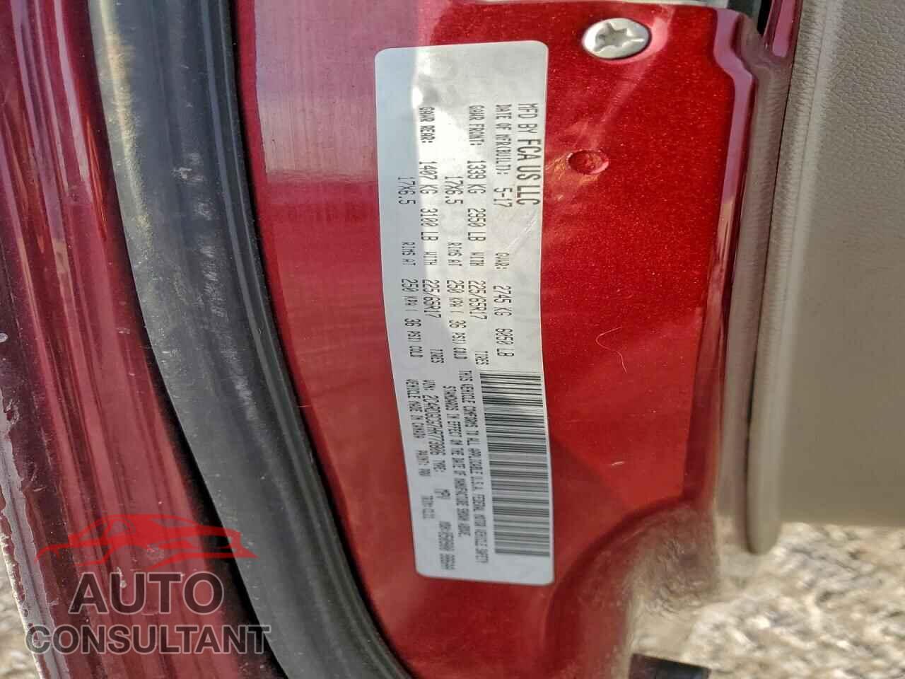 DODGE CARAVAN 2017 - 2C4RDGCG7HR773806