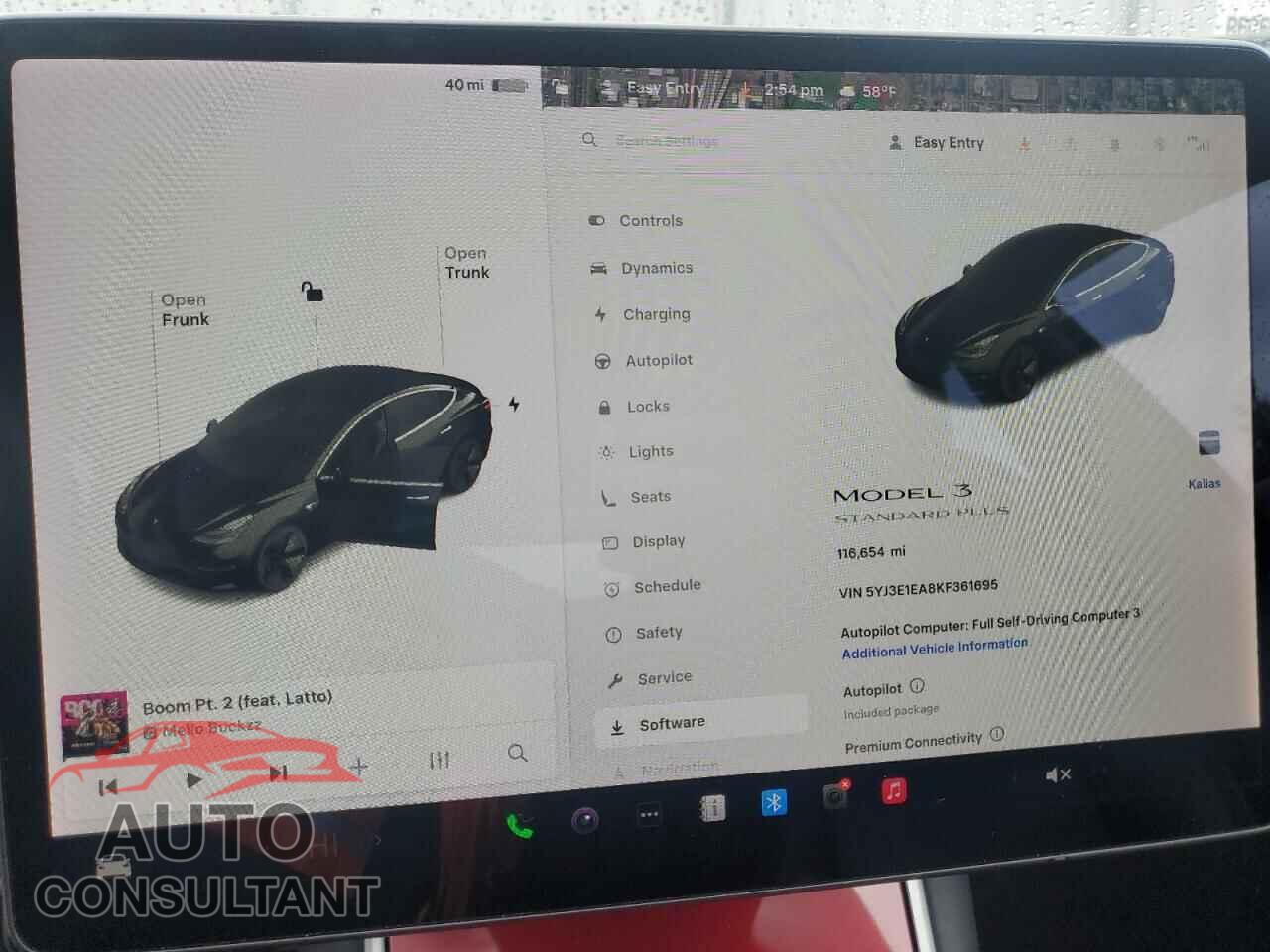 TESLA MODEL 3 2019 - 5YJ3E1EA8KF361695