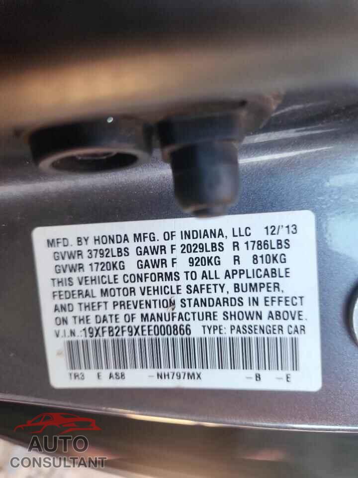 HONDA CIVIC 2014 - 19XFB2F9XEE000866