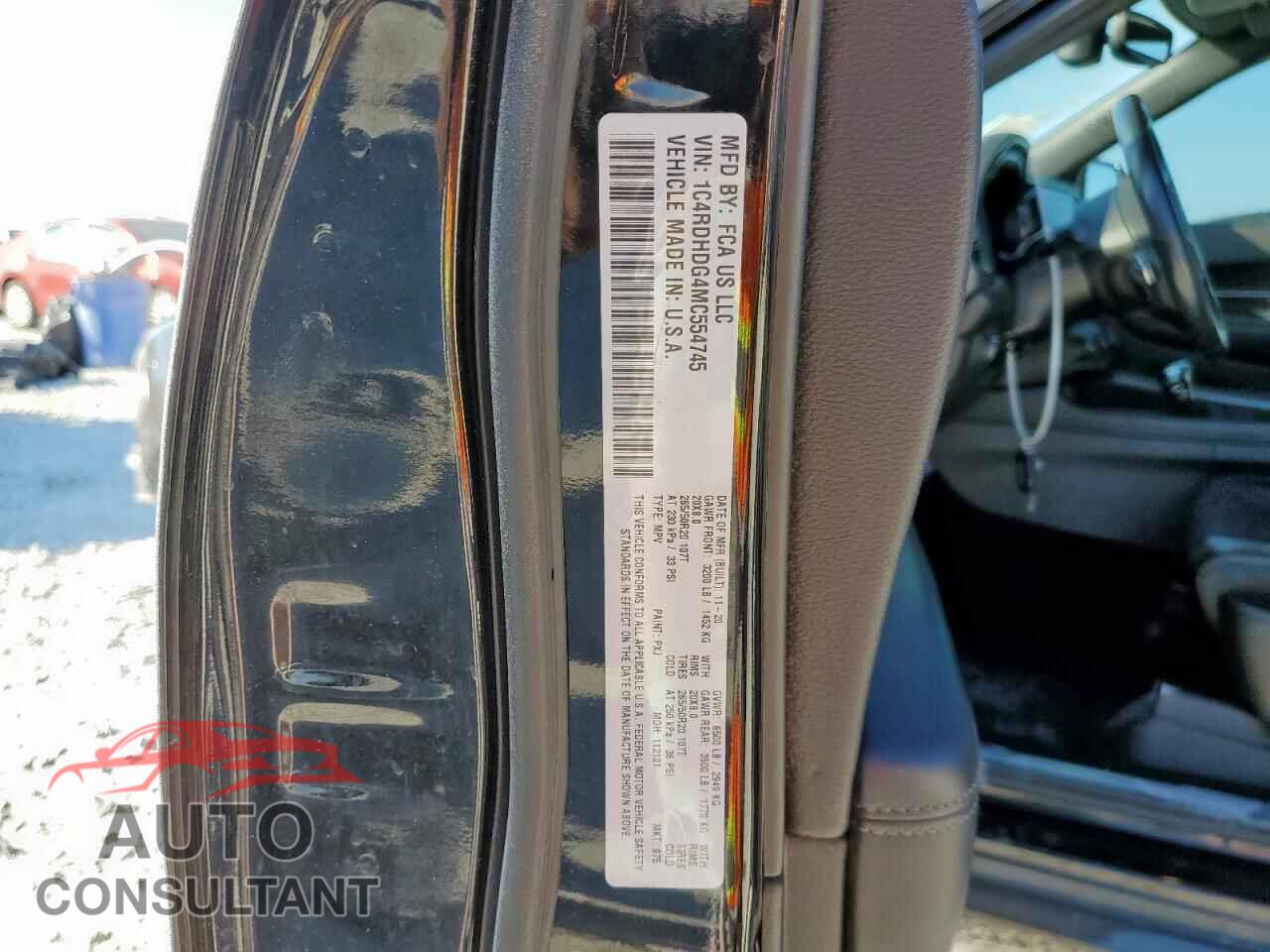 DODGE DURANGO 2021 - 1C4RDHDG4MC554745