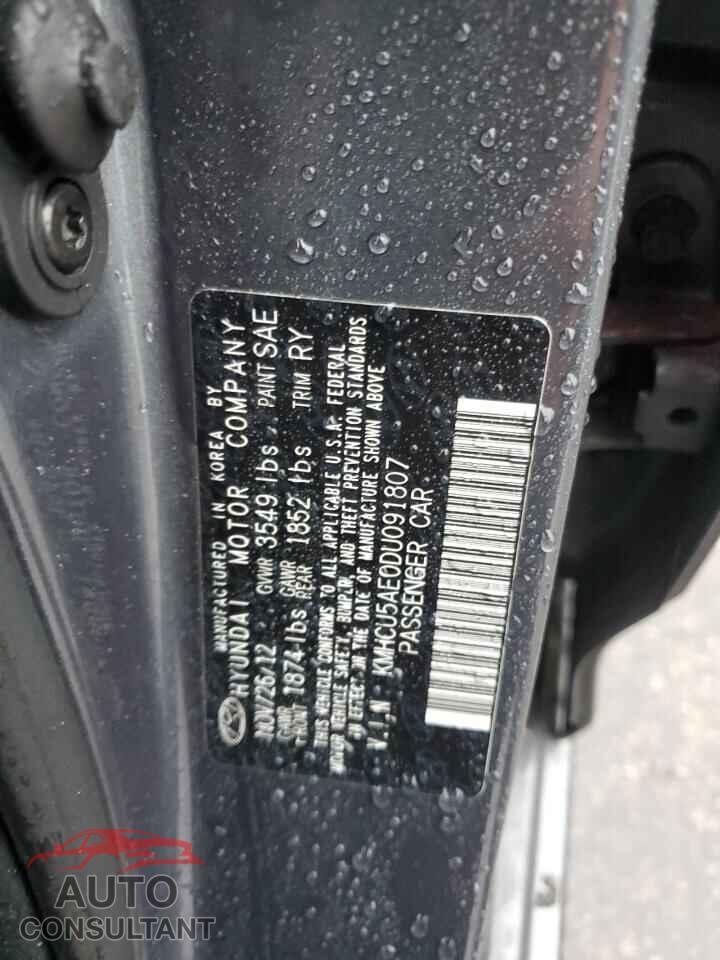 HYUNDAI ACCENT 2013 - KMHCU5AE0DU091807
