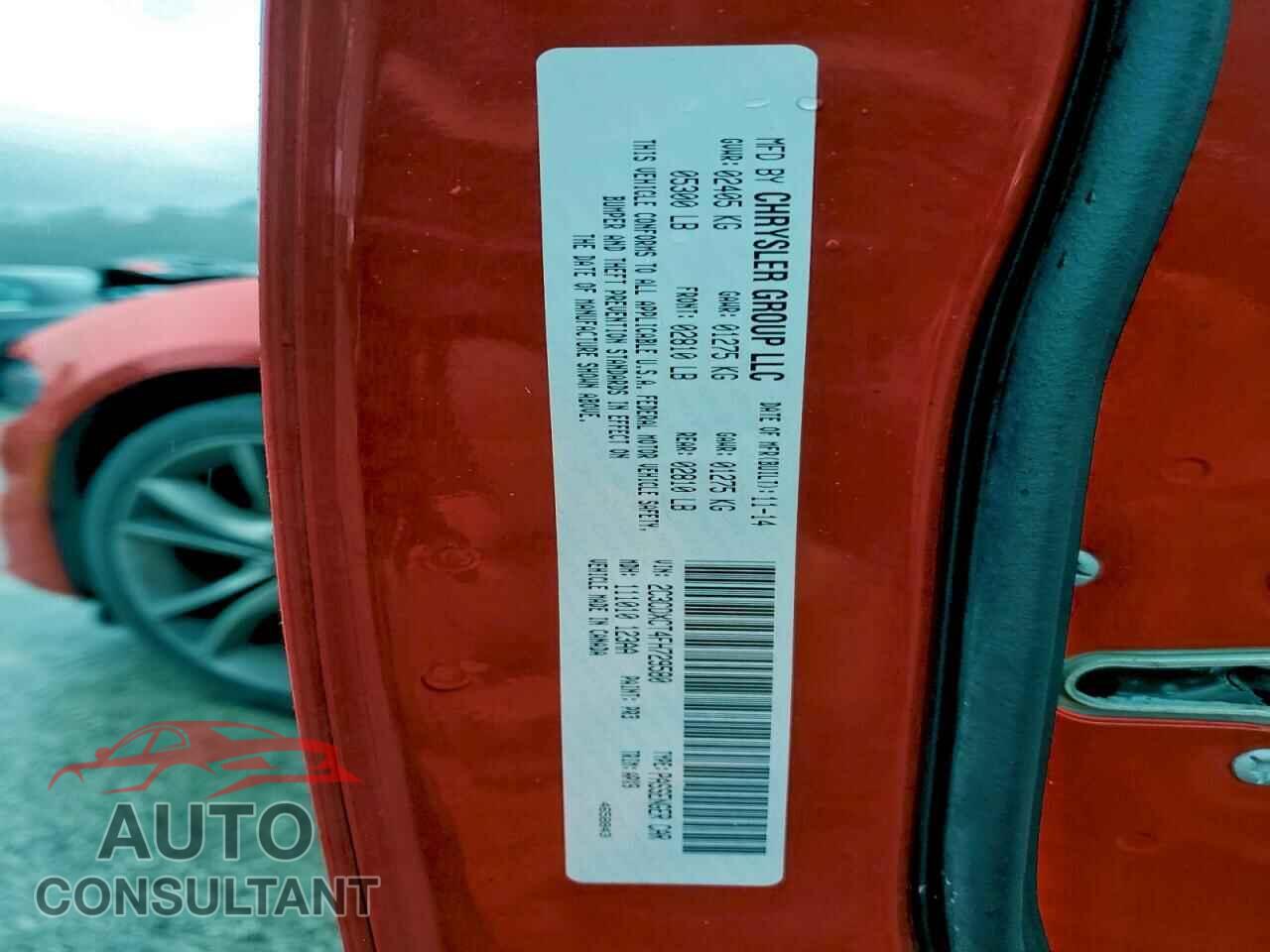 DODGE CHARGER 2015 - 2C3CDXCT4FH729580