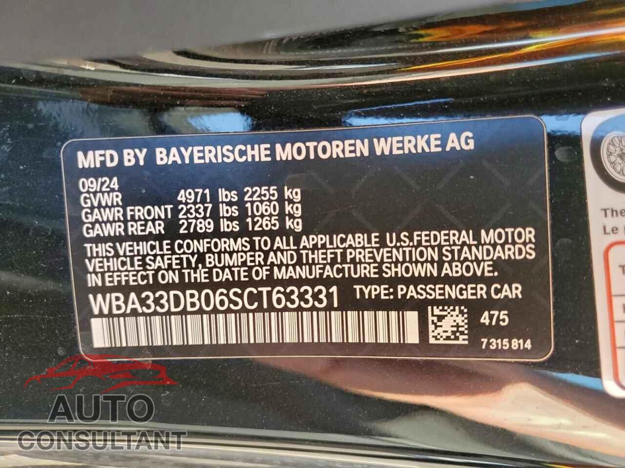 BMW 4 SERIES 2025 - WBA33DB06SCT63331
