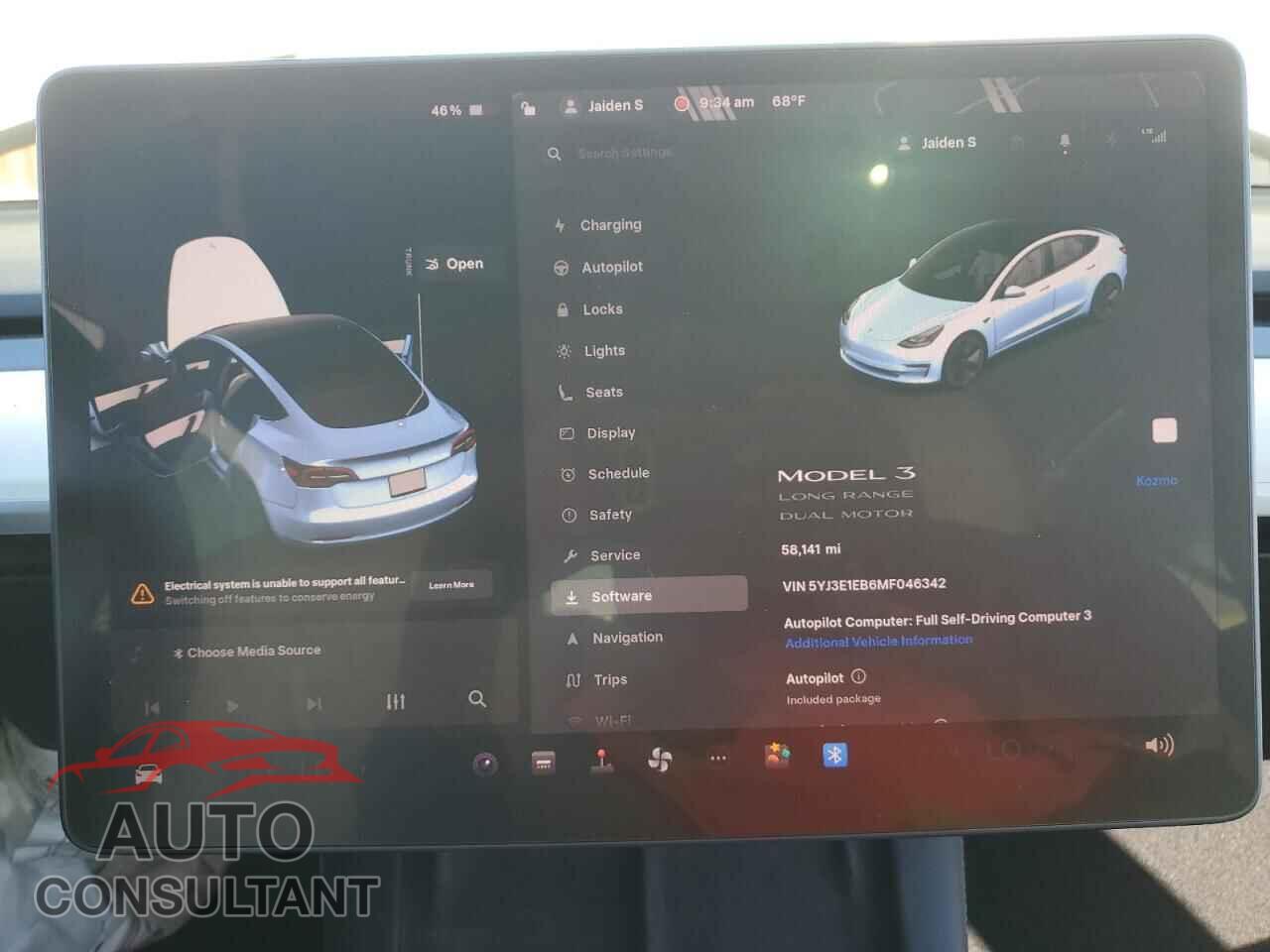 TESLA MODEL 3 2021 - 5YJ3E1EB6MF046342