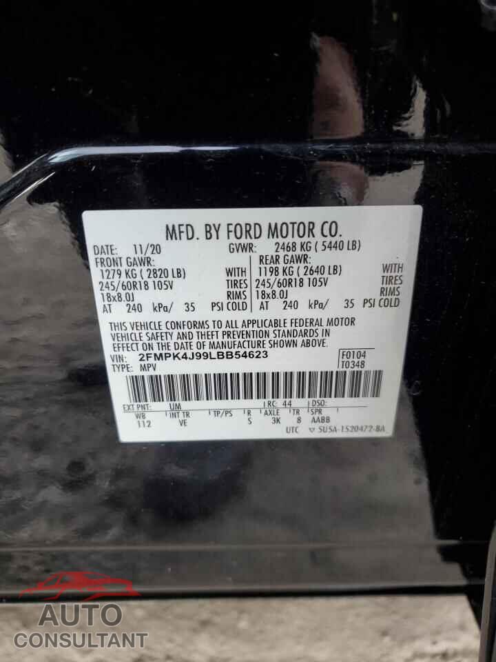 FORD EDGE 2020 - 2FMPK4J99LBB54623