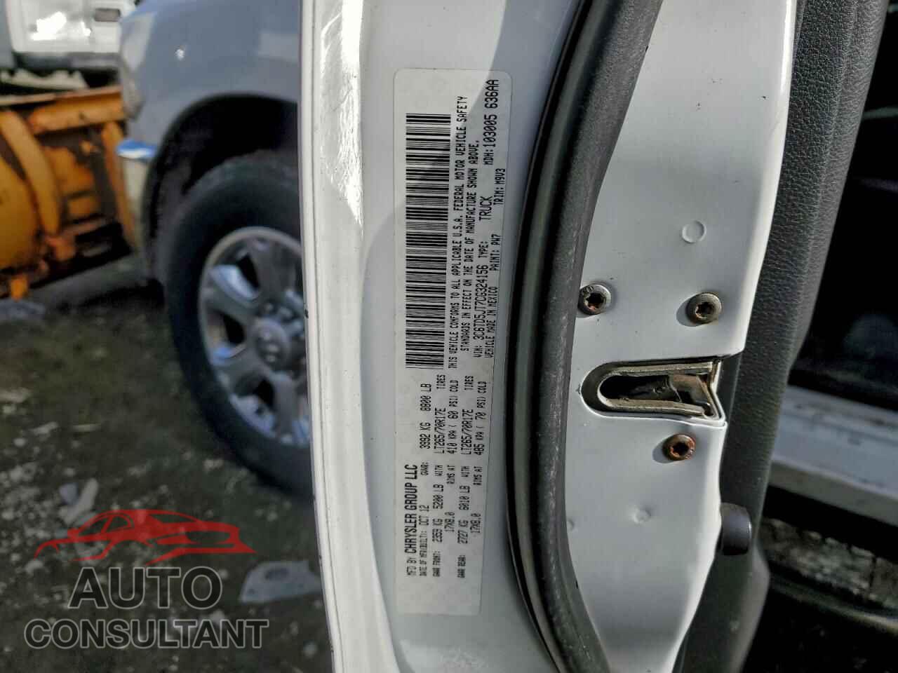 DODGE RAM 2500 2012 - 3C6TD5JT7CG324156