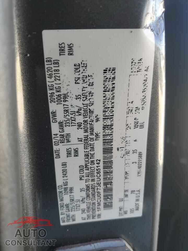 FORD ESCAPE 2014 - 1FMCU0F73EUC65142
